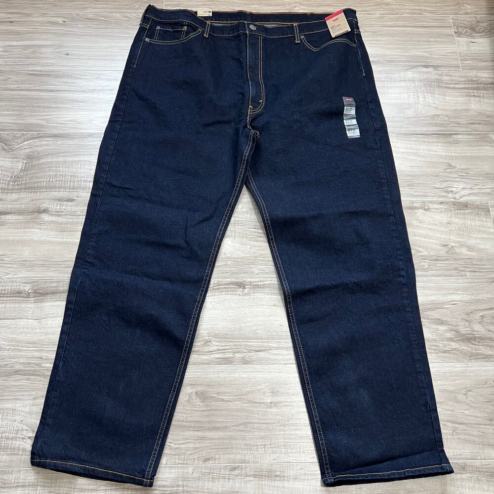 Levi's 550 Relaxed Stretch Straight Leg Dark Wash Jeans size Big & Tall W48 L32